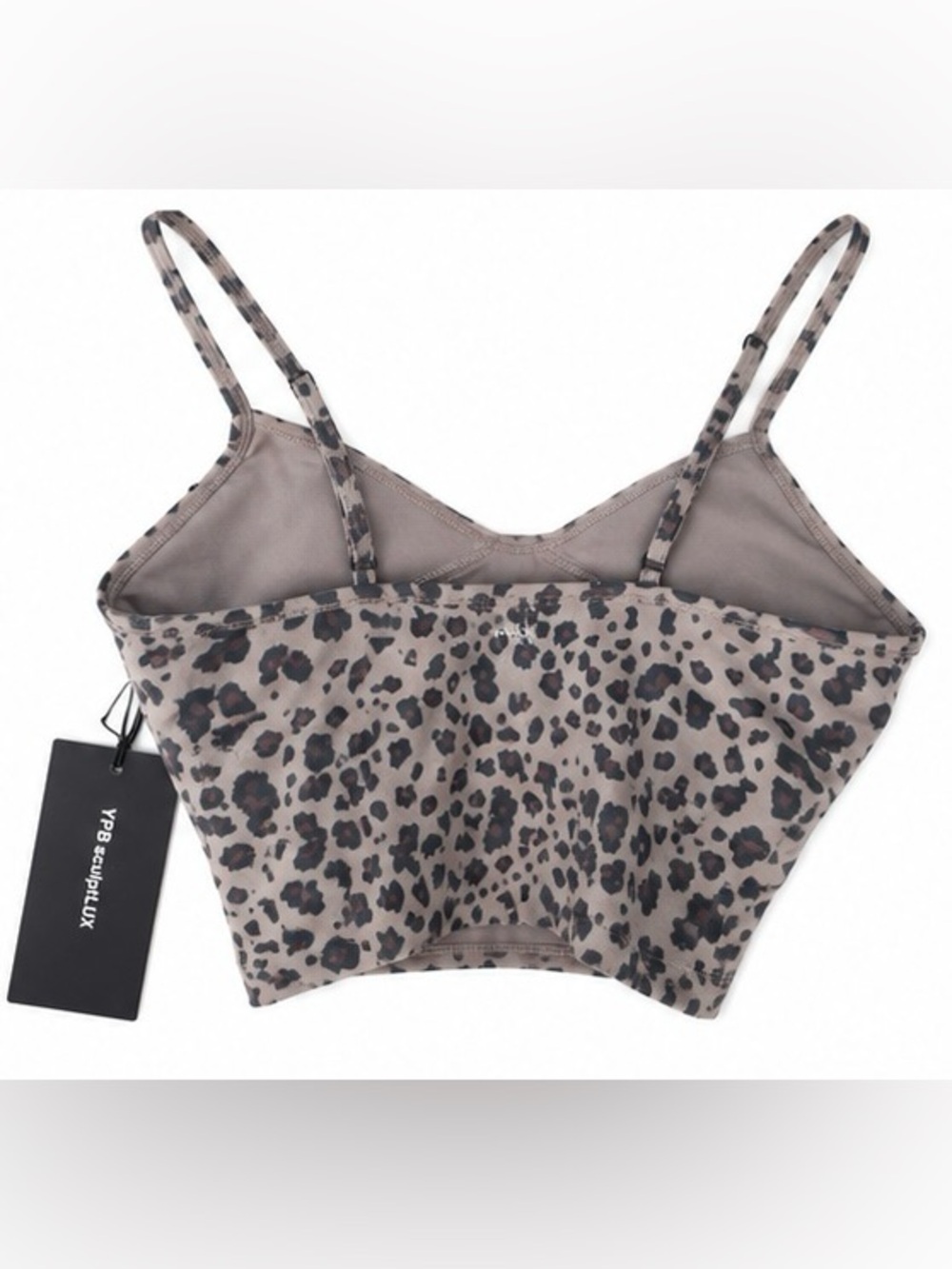 Abercrombie YPB SculptLUX Leopard Print Longline Sports Bra NWT Size Small - Picture 3 of 6